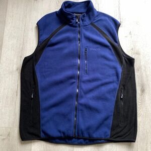 Volvo Mens XXXL Soft‎ Vest zipper Blue black fleece
